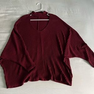 Urban Outfitters dark red long sleeve shirt.